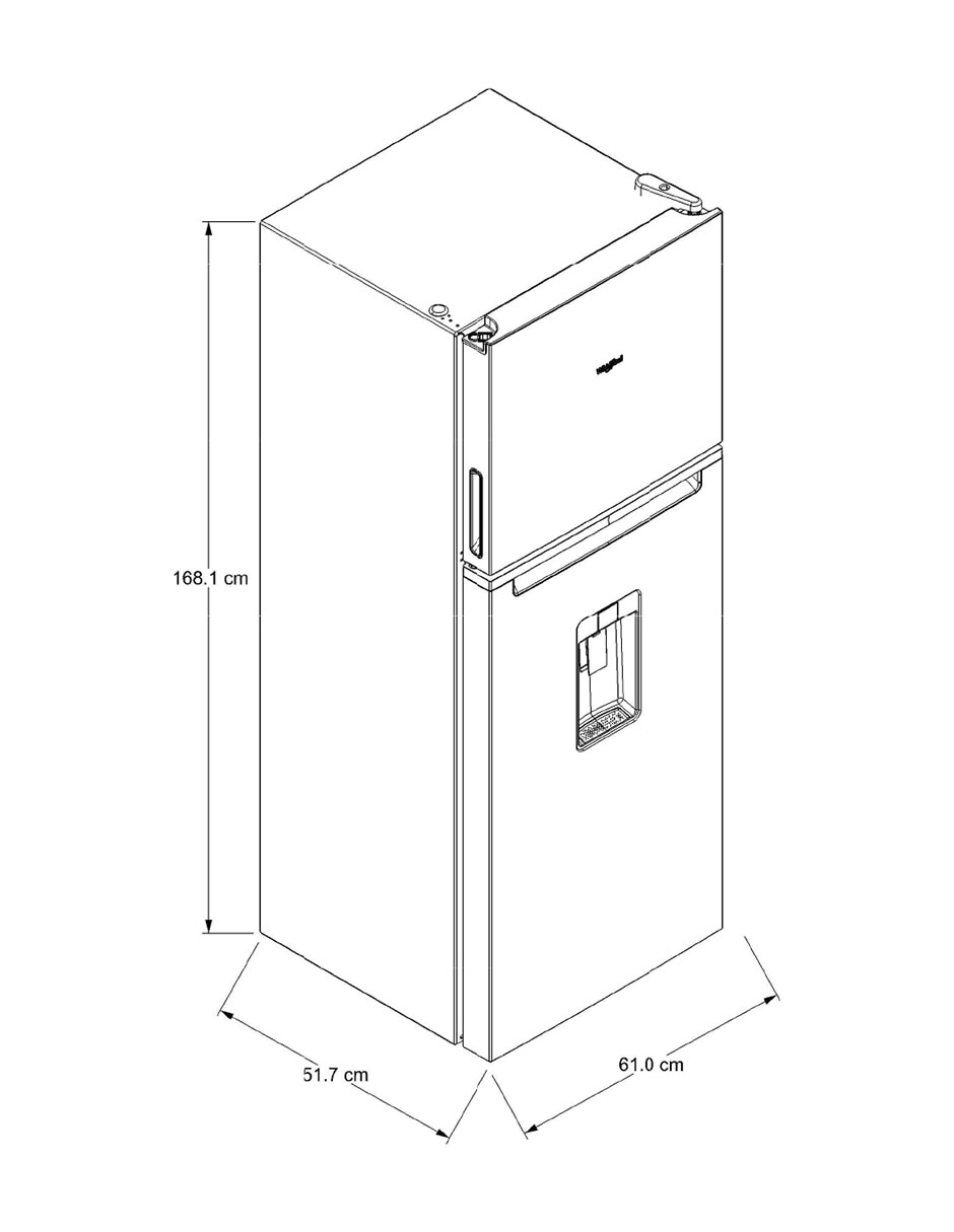 Refrigerador top mount 11 pies cúbicos xpert energy saver WT1143K 6