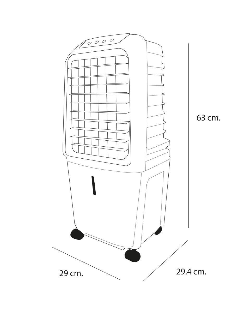 Enfriador evaporativo frío 10 l DAL1B-1014AGD 127 V 7