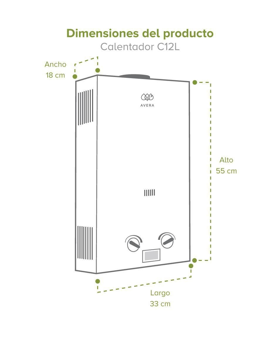 Calentador instantáneo C12LPR35L 12 L gas lp