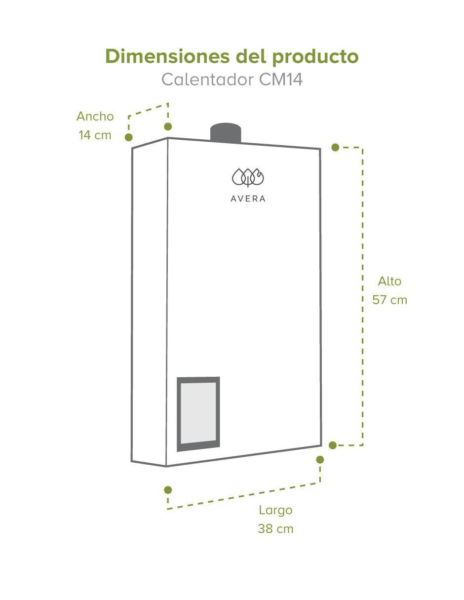 Calentador instantáneo CM14PR35L 14 L gas lp 2