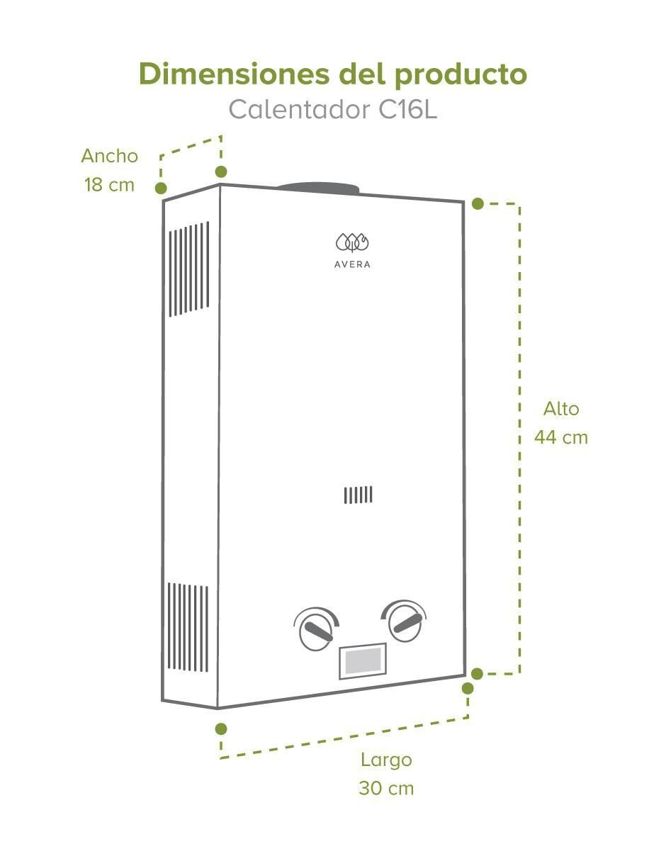 Calentador instantáneo C16LPR72L 16 L gas lp 4