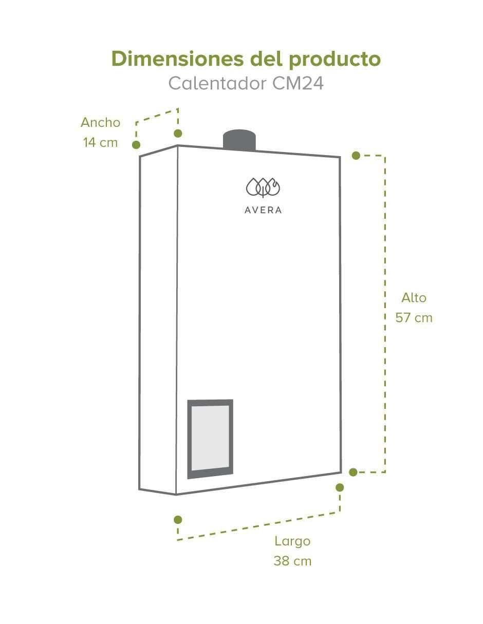 Calentador instantáneo CM24PR72L 24 L gas lp 4