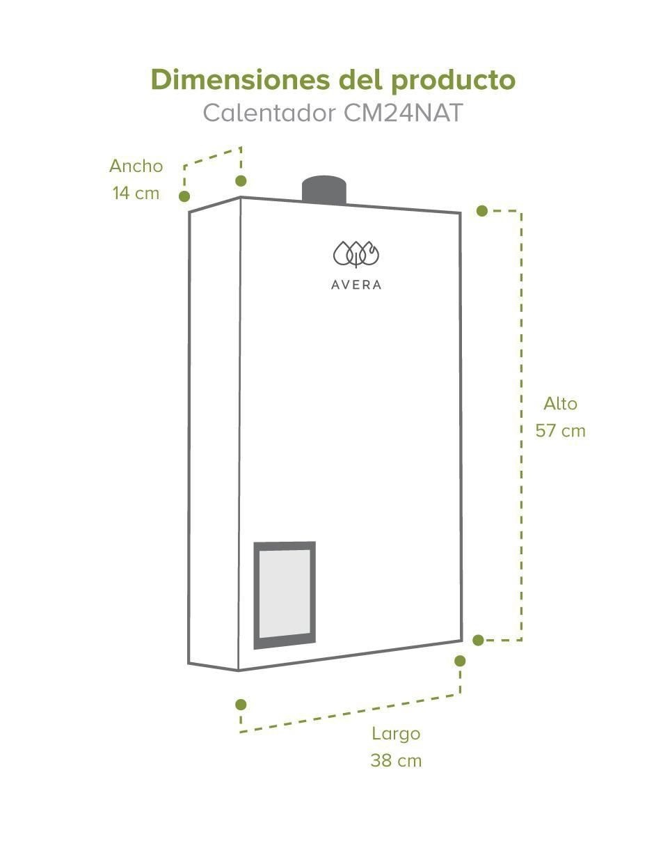 Calentador instantáneo CM24NATPR72L 24 L gas natural 4