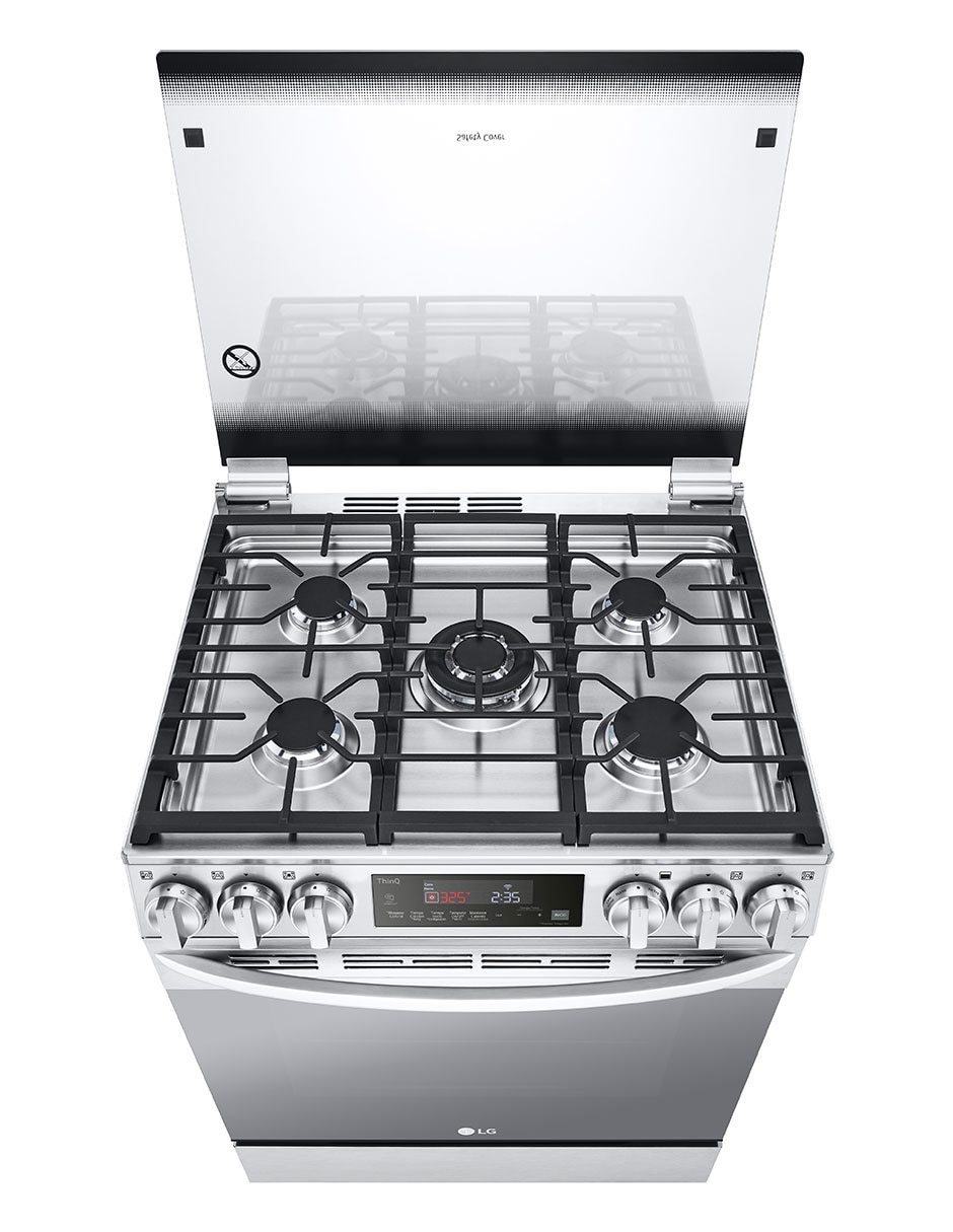 Estufa de piso a LG lupin 2 2 75.8cm LRGL5845S de quemadores 7