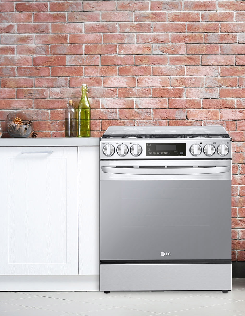 Estufa de piso a LG lupin 2 2 75.8cm LRGL5845S de quemadores 9