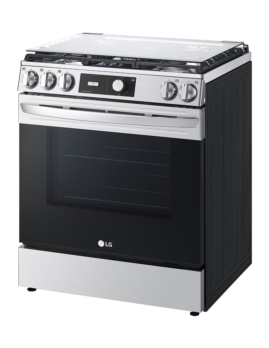 Estufa de piso a Electrónica Lupin 2 76 cm LRGL5843S de 5 quemadores 3