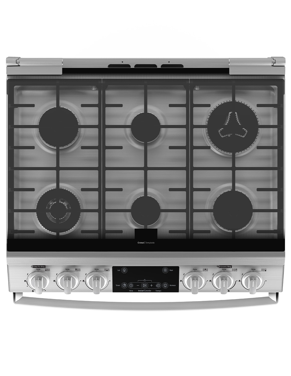 Estufa de piso a Gas LP Ultimate 72 cm EMH7614DATSS0 de 6 quemadores 6