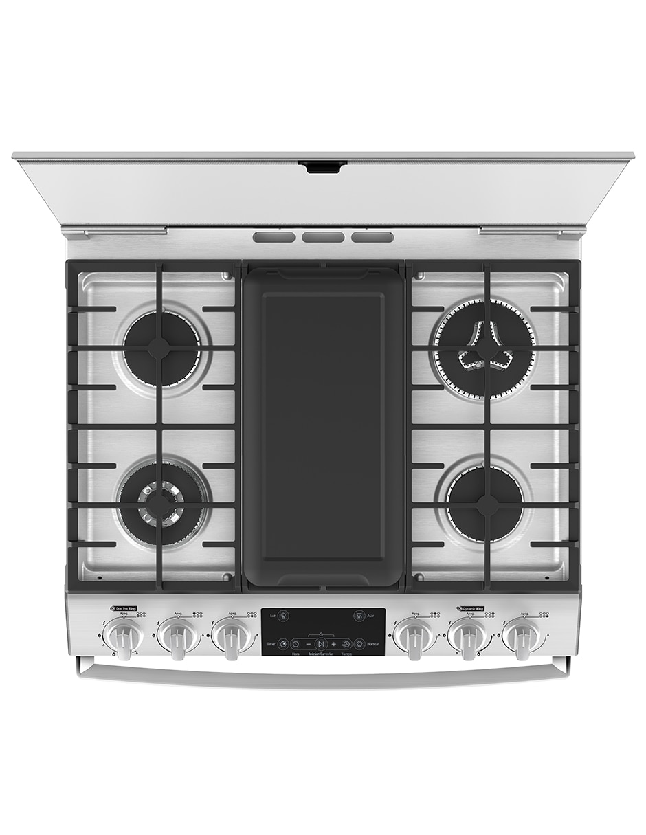 Estufa de piso a Gas LP Ultimate 72 cm EMH7614DATSS0 de 6 quemadores 8
