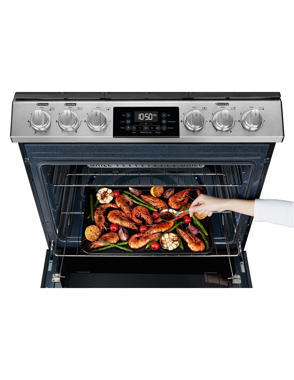 Estufa de piso a Gas LP Ultimate 72 cm EMH7614DATMSS0 de 6 quemadores 18