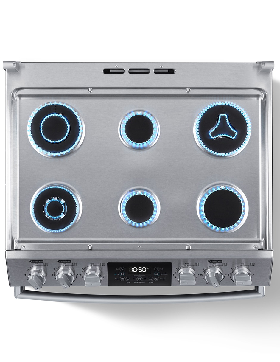 Estufa de piso a Gas LP Ultimate 72 cm EMH7614DATMSS0 de 6 quemadores 4