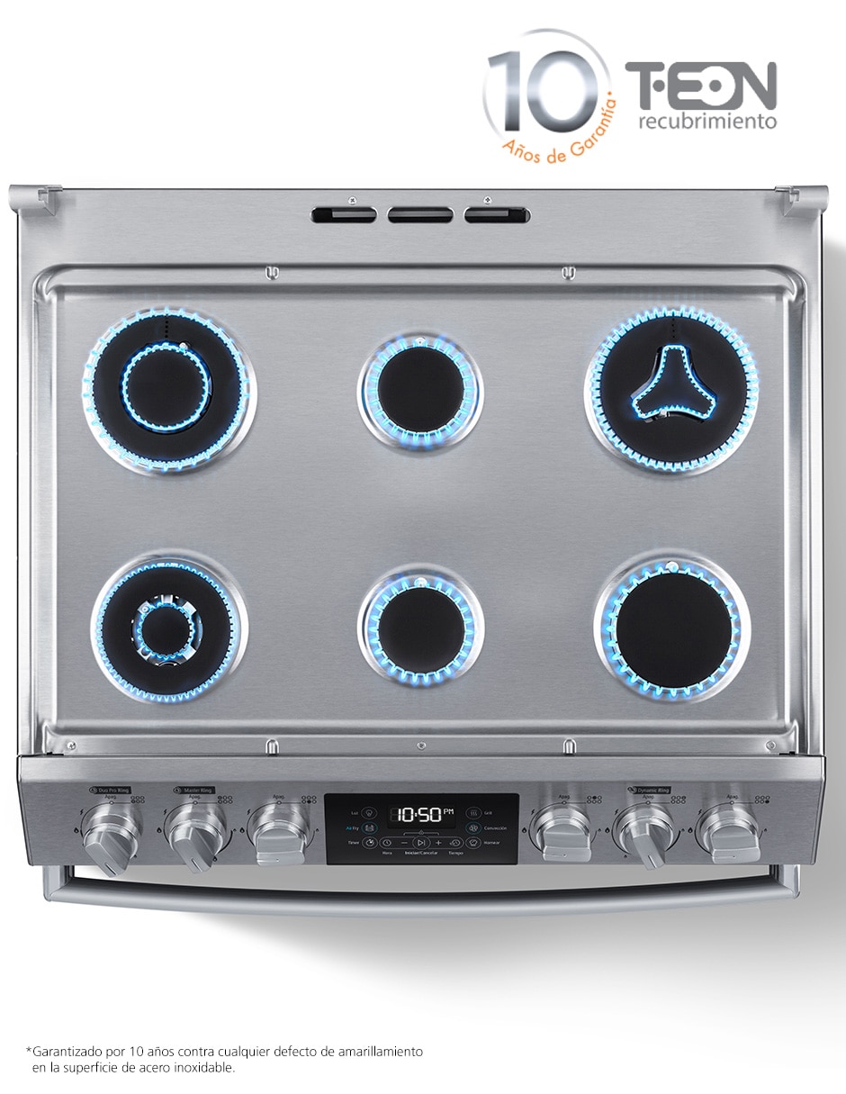 Estufa de piso a Gas LP Ultimate 72 cm EMH7614DATMSS0 de 6 quemadores 5