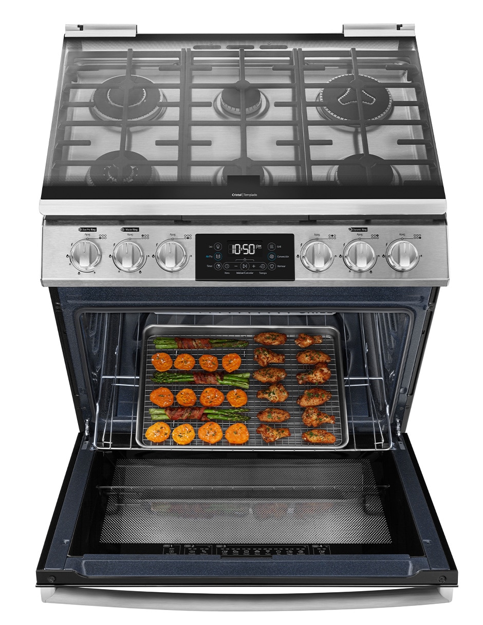 Estufa de piso a Gas LP Ultimate 72 cm EMH7614DATMSS0 de 6 quemadores 10
