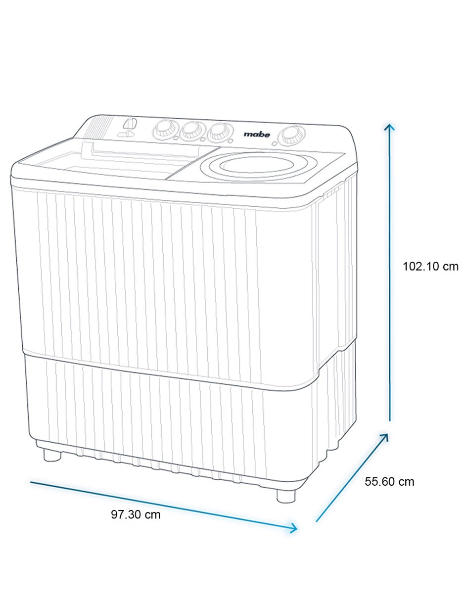Lavadora doble tina semiautomática carga superior LMDX224HBAB0 13