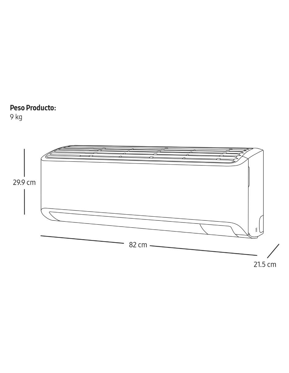Aire acondicionado mini split inverter frío 12000 BTU AR12BVFAMWK/AX 220 V 6