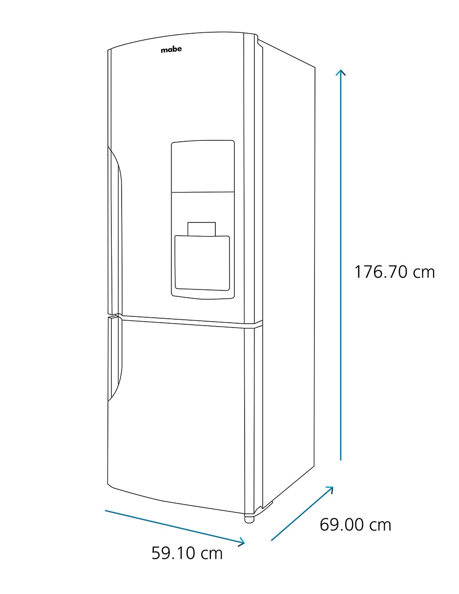 Refrigerador bottom mount 11 pies cúbicos no frost RMB300IZMRP0 13