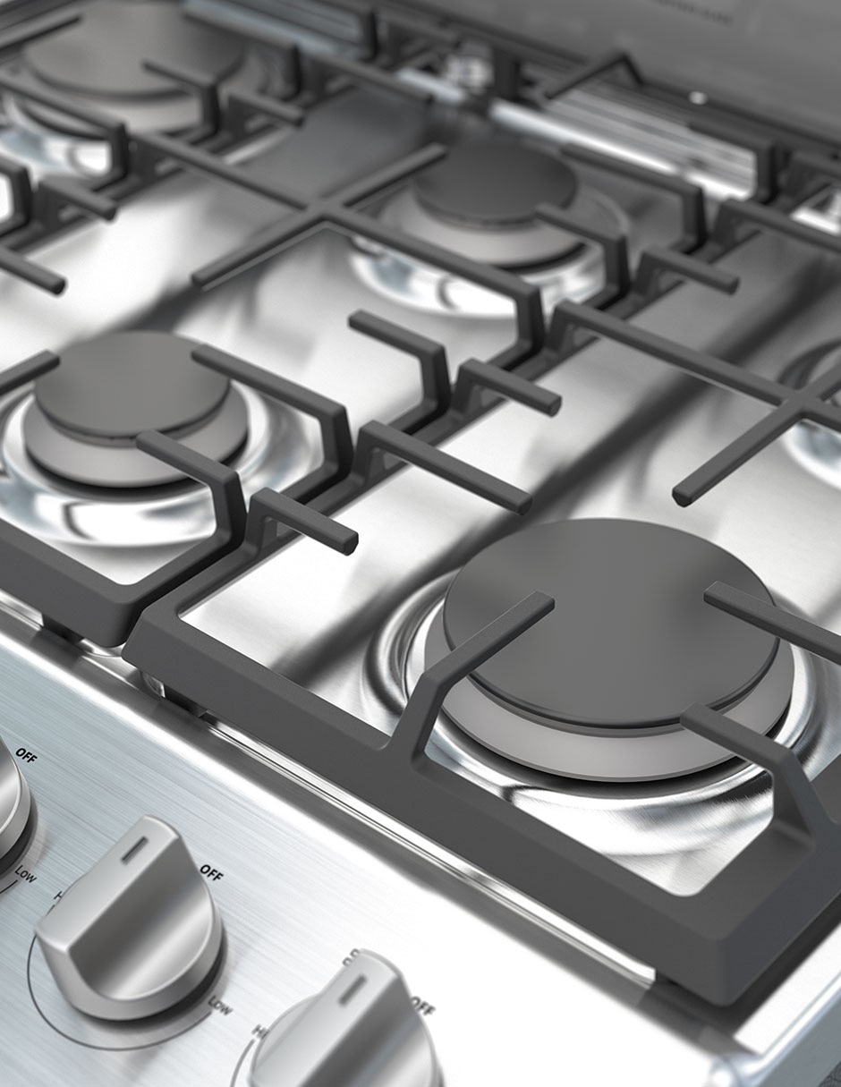 Estufa de piso a gas lp 76cm WFR3400D de 6 quemadores 7