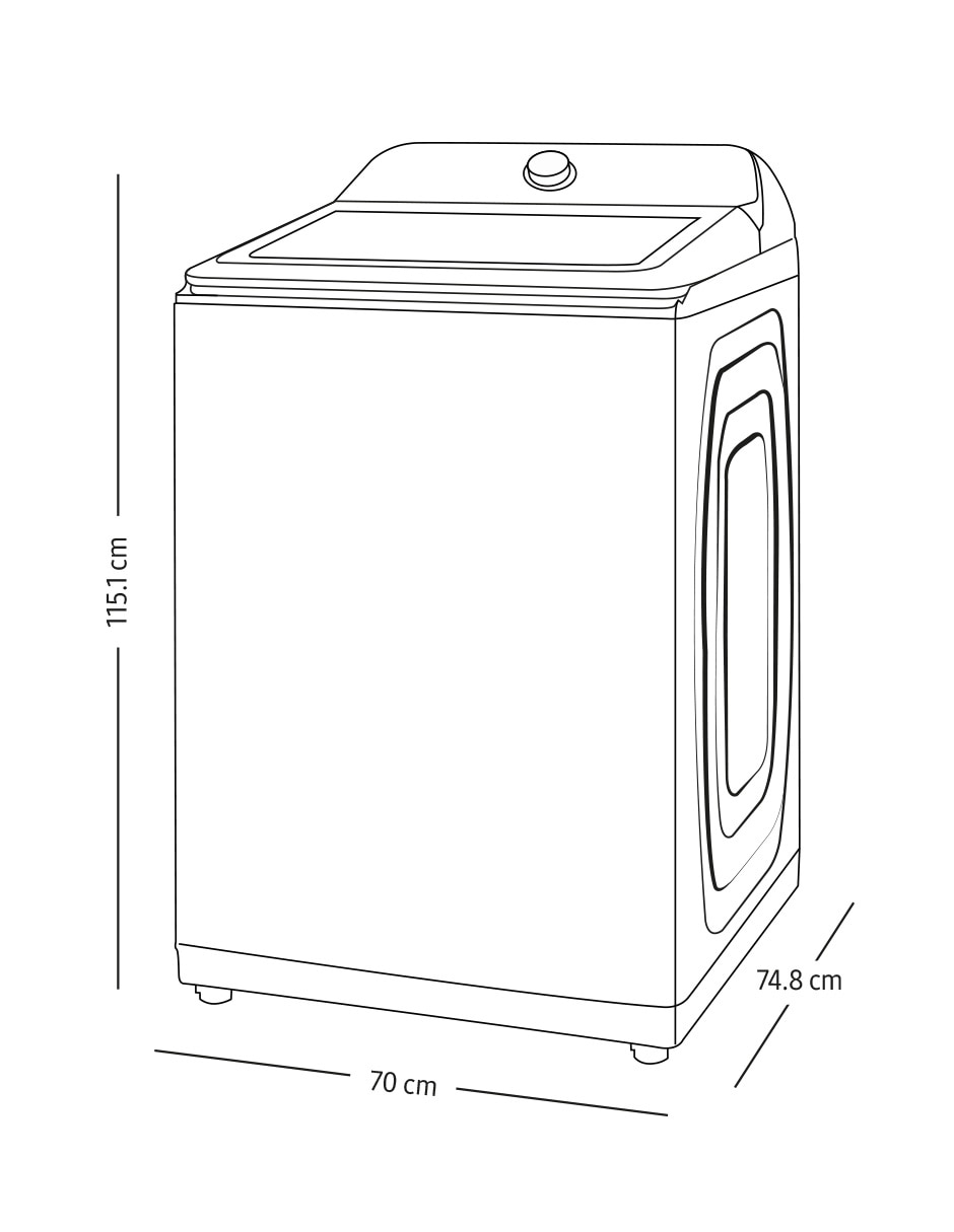 Lavadora 28 kg automática carga superior WA28B8375GV/AX 12