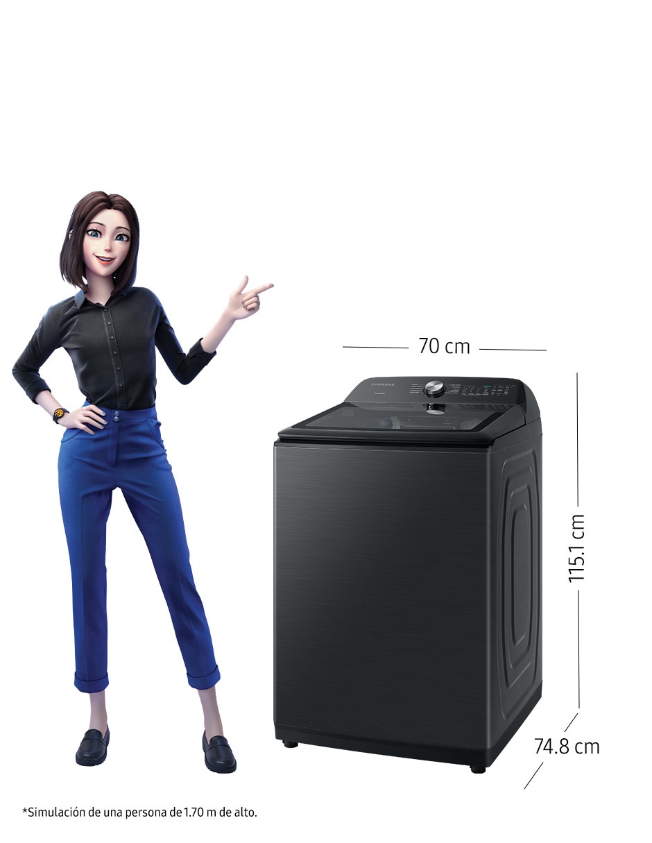 Lavadora 28 kg automática carga superior WA28B8375GV/AX 13