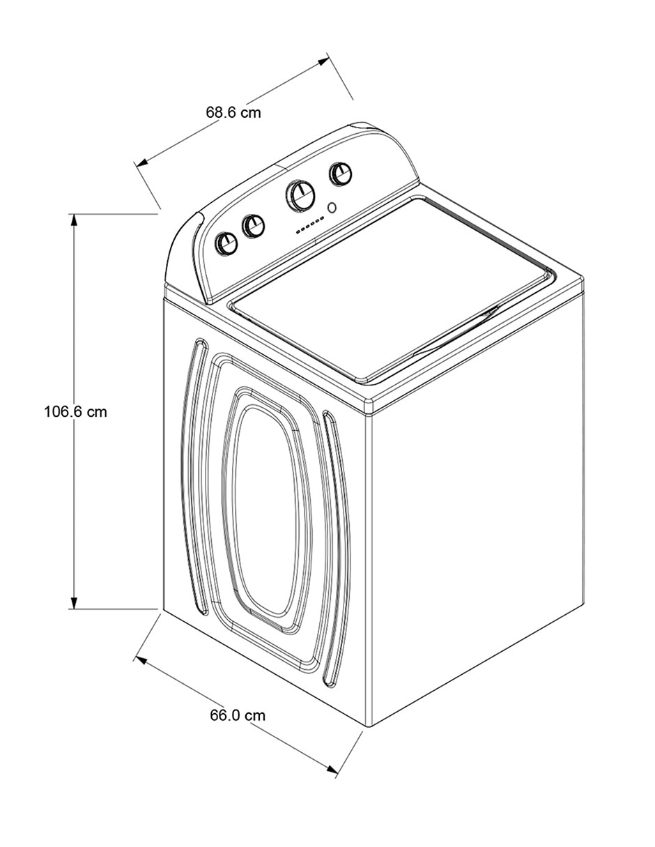 Lavadora 19 kg automática carga superior 7MWTW1904LM 6