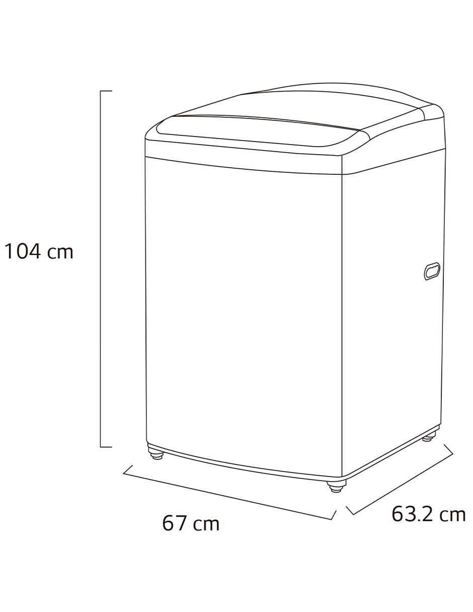 Lavadora 21 kg automática carga superior WT21VV6