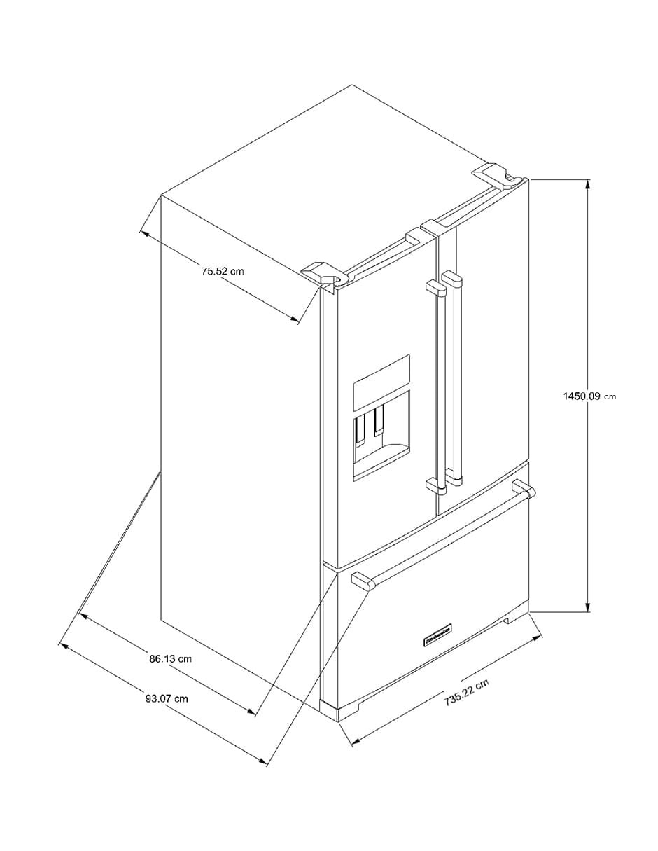 Refrigerador french door 25 pies cúbicos y fábrica de hielo Krff577kbs 6