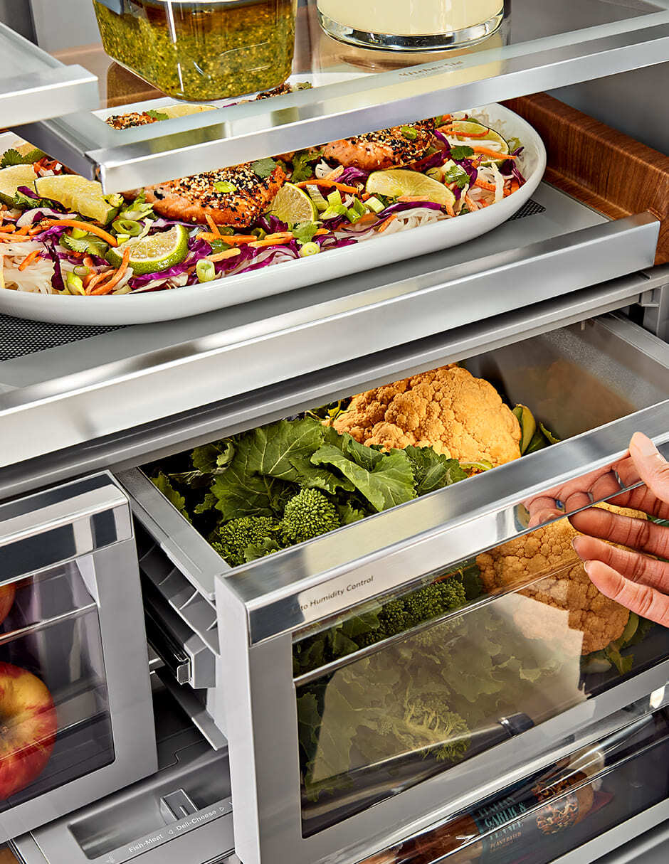 Refrigerador french door 25 pies cúbicos y fábrica de hielo Krff577kbs 5