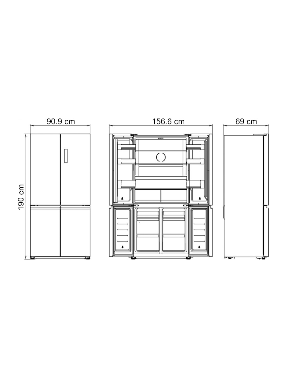 Refrigerador french door 19 pies cúbicos inverter no frost RMF77960GBKMX 7