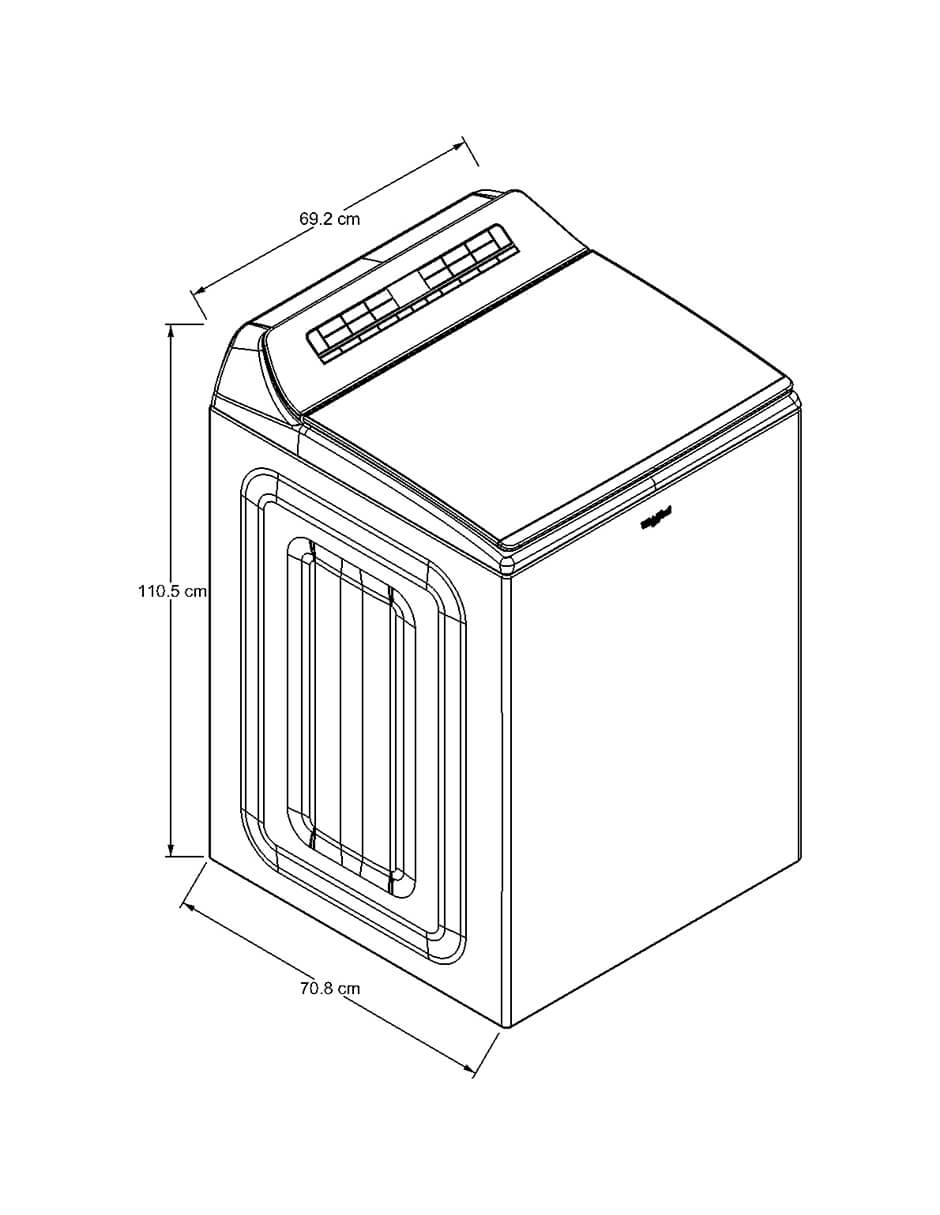 Lavadora 28 kg automática carga superior 7MWTW8127LC 7