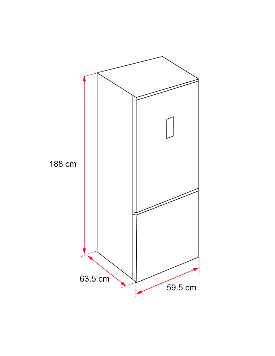 Refrigerador bottom mount 12 pies cúbicos no frost NFL346SS 6
