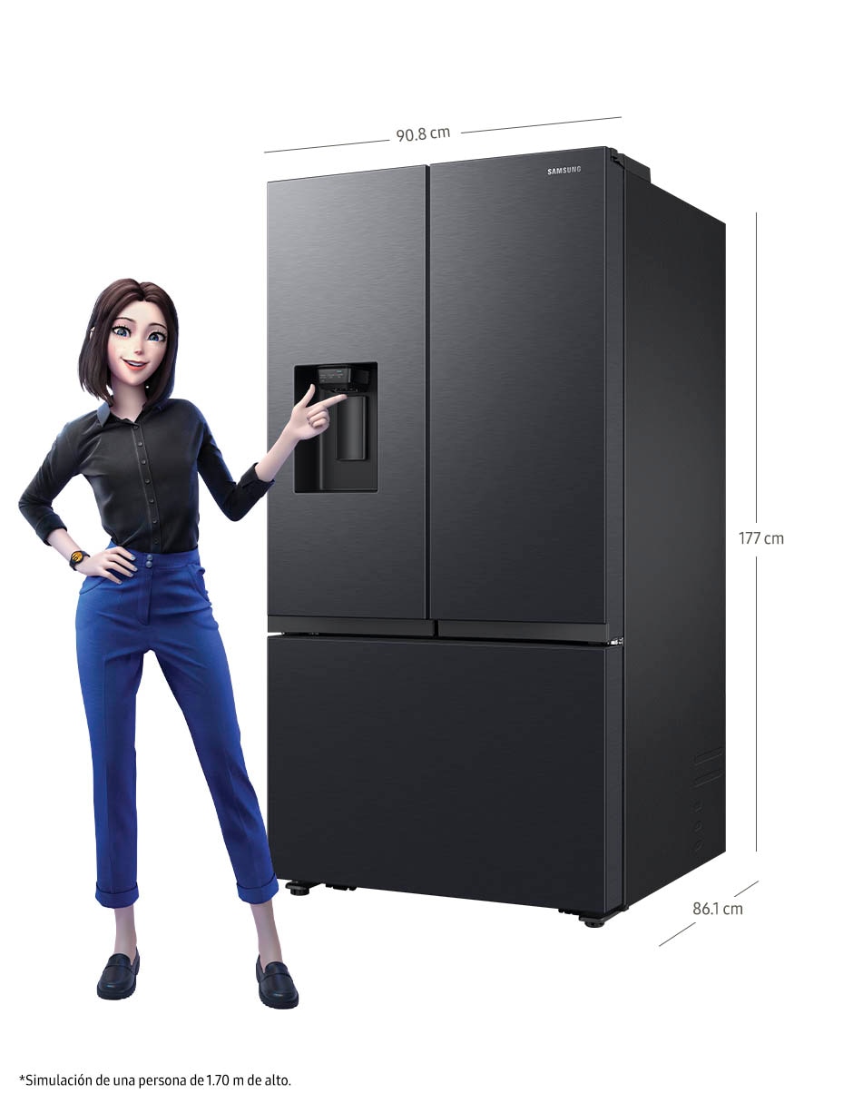 Refrigerador french door 31 pies cúbicos inverter y fábrica de hielo RF32CG5411B1EM 13