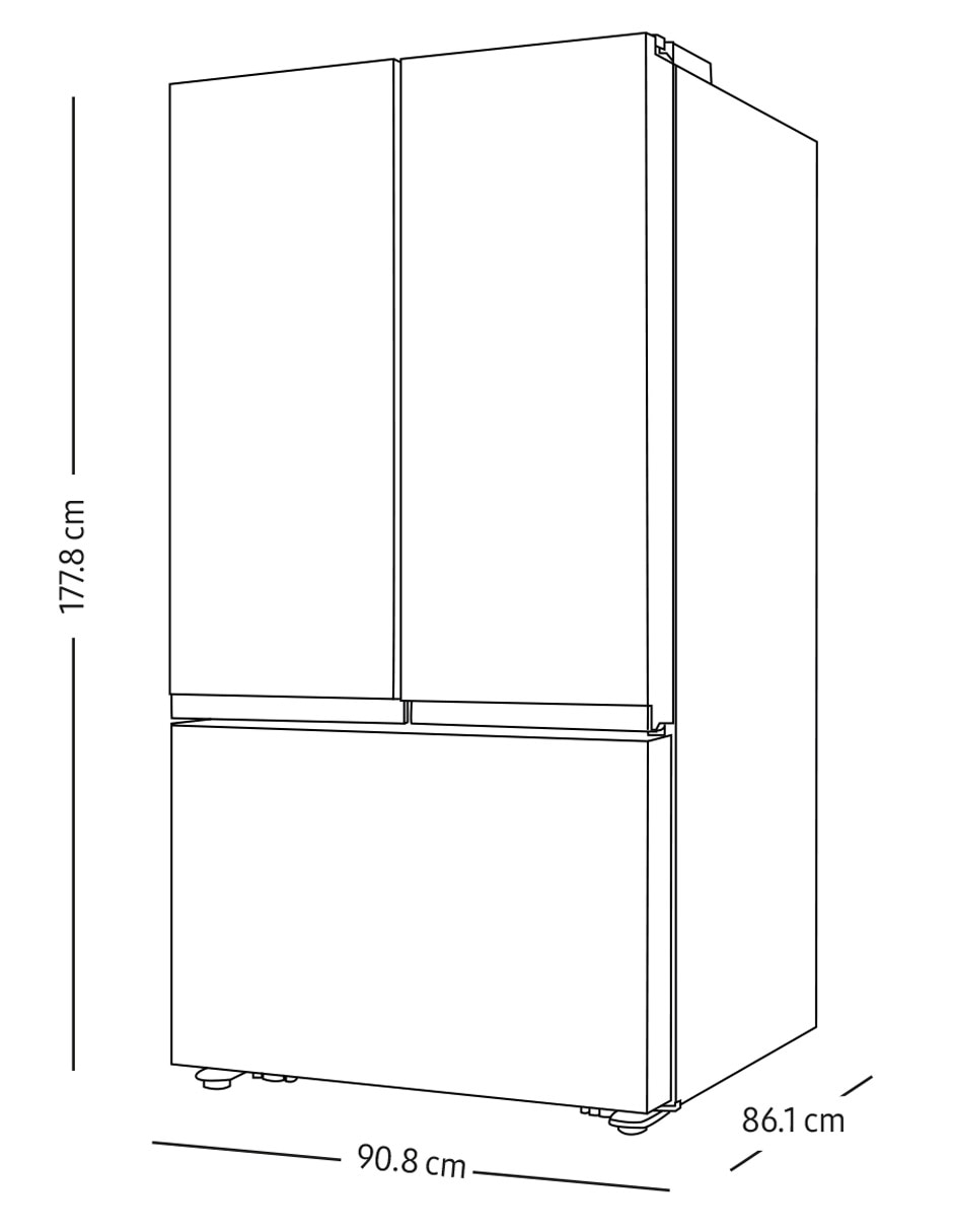 Refrigerador French door 32 pies cúbicos tecnología inverter y automática RF32CG5N10B1EM 9