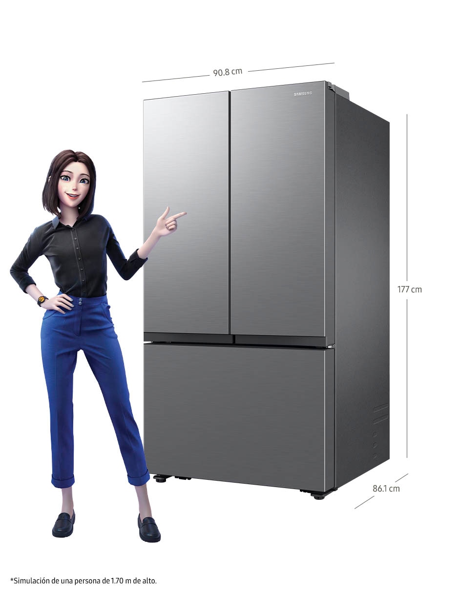 Refrigerador french door 32 pies cúbicos inverter y fabrica de hielo RF32CG5N10S9EM 11