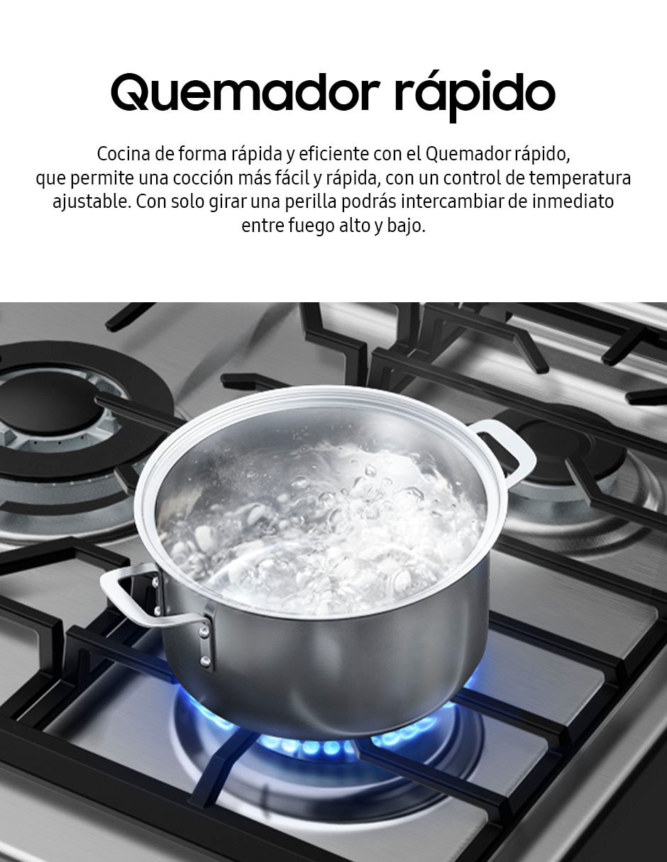 Estufa de piso a gas natural/lp 76 cm NX52D3000MV/AX de 6 quemadores 7