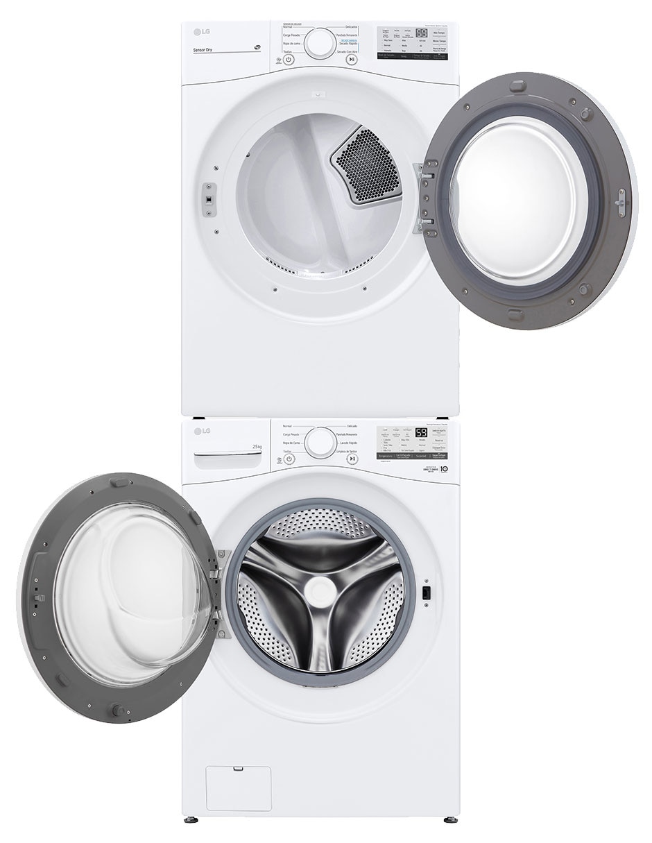 Combo lavadora + secadora gas/eléctrico 25 kg WM25WV2S6W.DF20WV2W 2