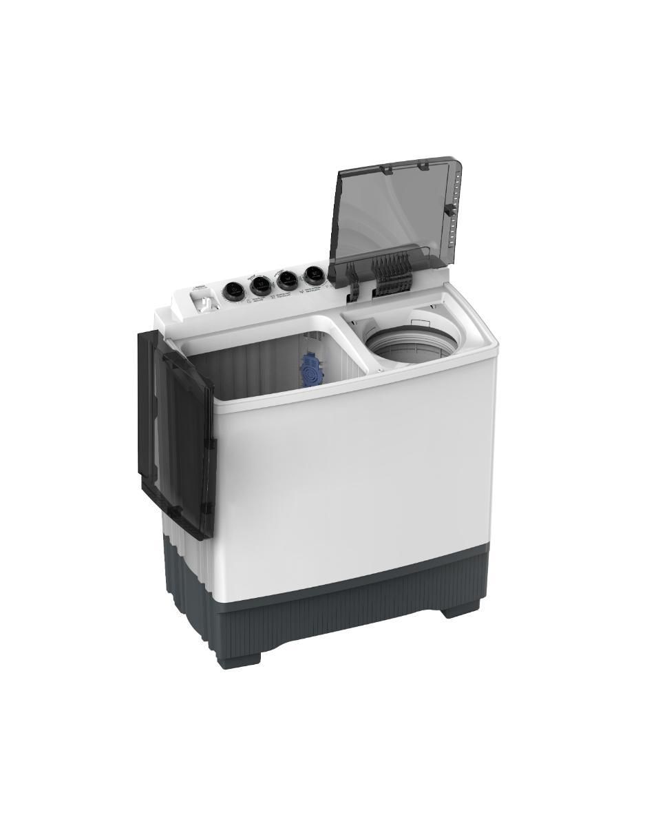 Lavadora doble tina 13 kg semiautomática carga superior mt100w130/w-mx 9
