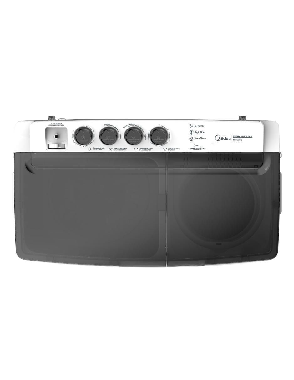 Lavadora doble tina 13 kg semiautomática carga superior mt100w130/w-mx 10
