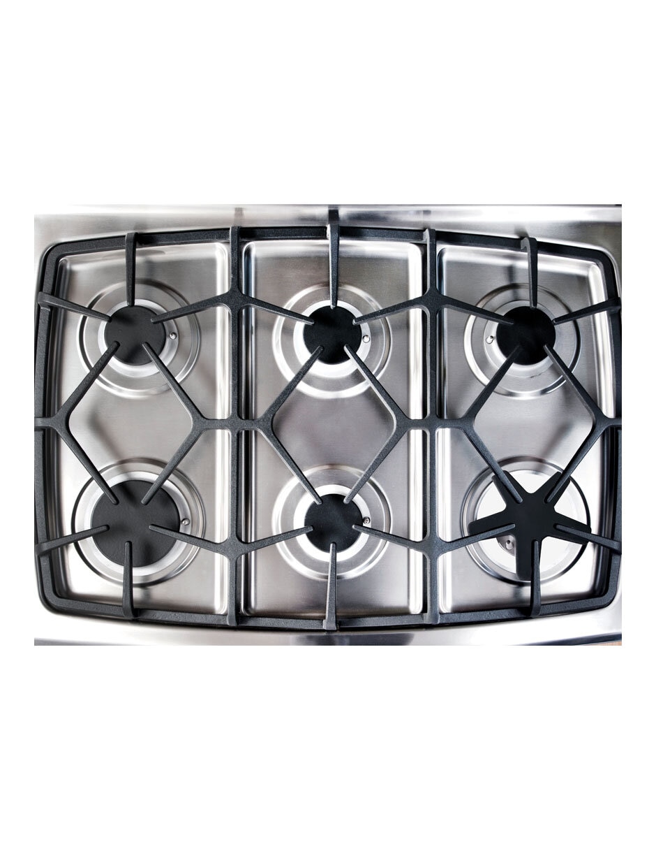 Combo estufa de piso a gas natural/lp 76 cm COMBO.EST-FRYER+CAMP de 6 quemadores + campana 4