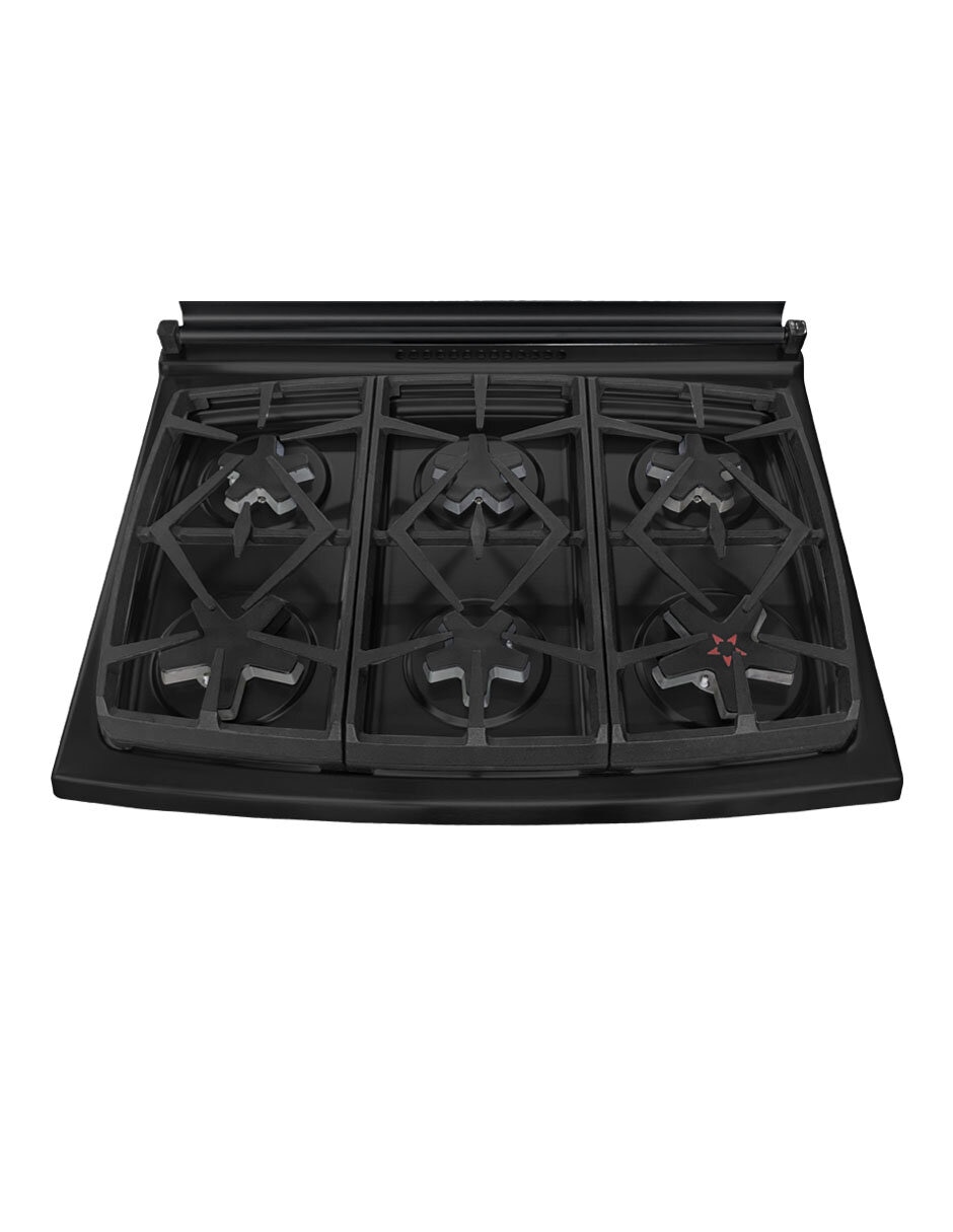 Estufa de piso a gas natural/lp 76 cm KZ.EST.GINEBRA.FRYER. de 6 quemadores 4