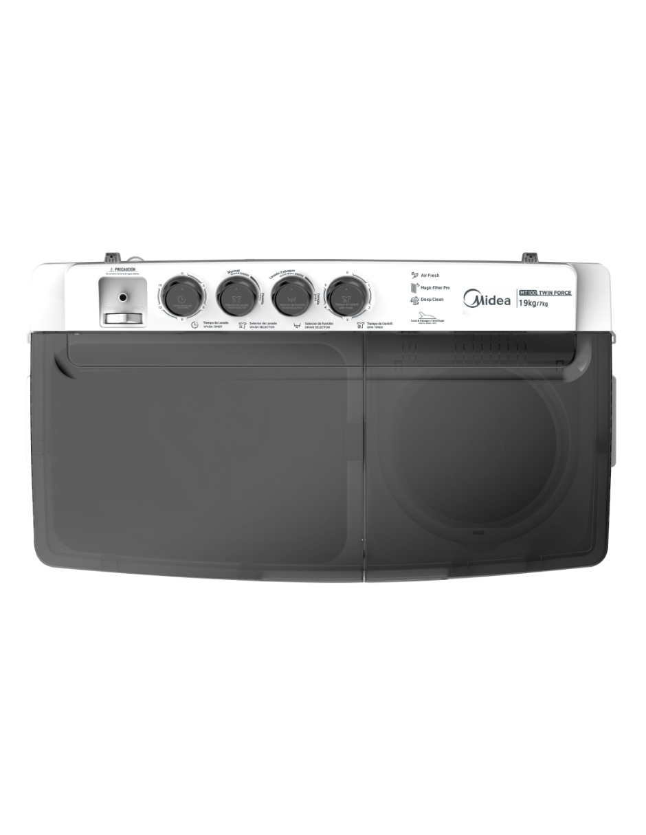 Lavadora doble tina 19 kg semiautom‡tica carga superior mt100w190/w-mx 5