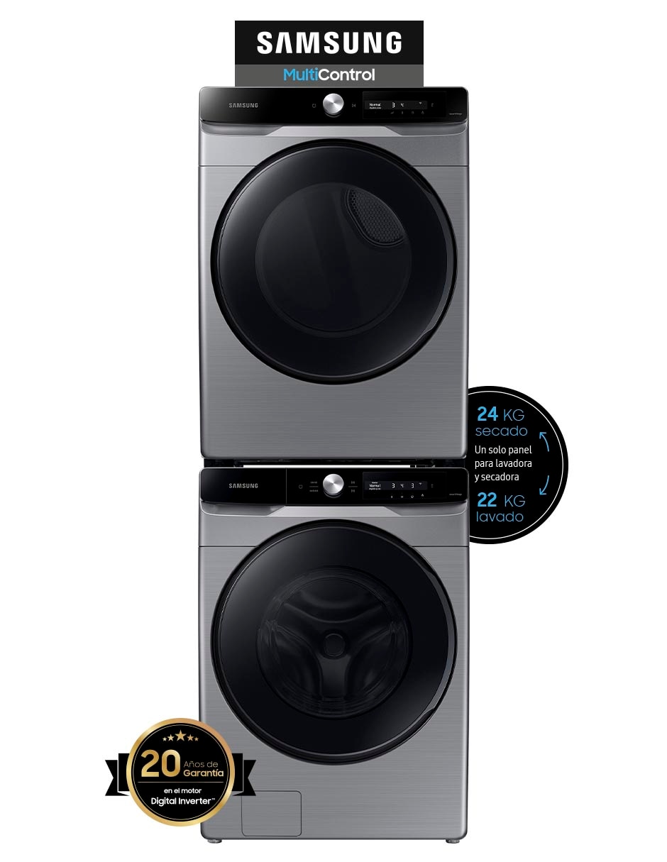 Combo lavadora + secadora eléctrico 22 kg F-WF22DV246P 6