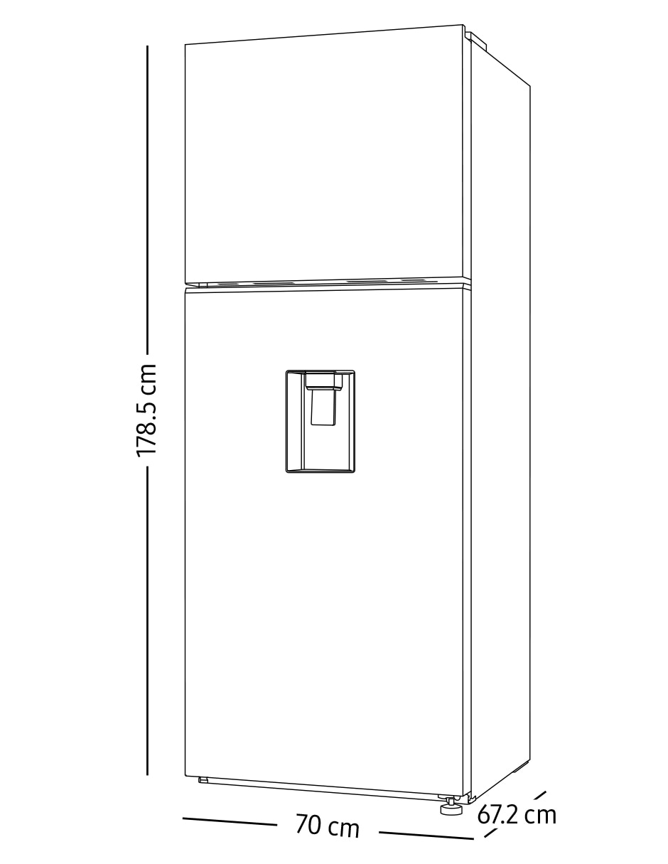 Refrigerador Top mount 15 pies cúbicos tecnología inverter y automática RT42DG6774S9EM 11