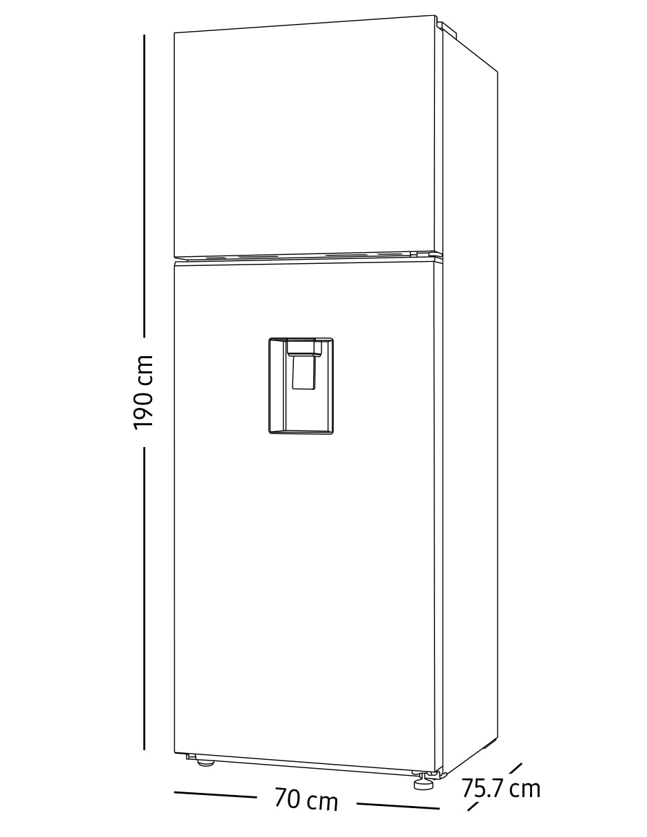 Refrigerador top mount 19 pies cúbicos inverter y fabrica de hielos RT53DG6798B1EM 10