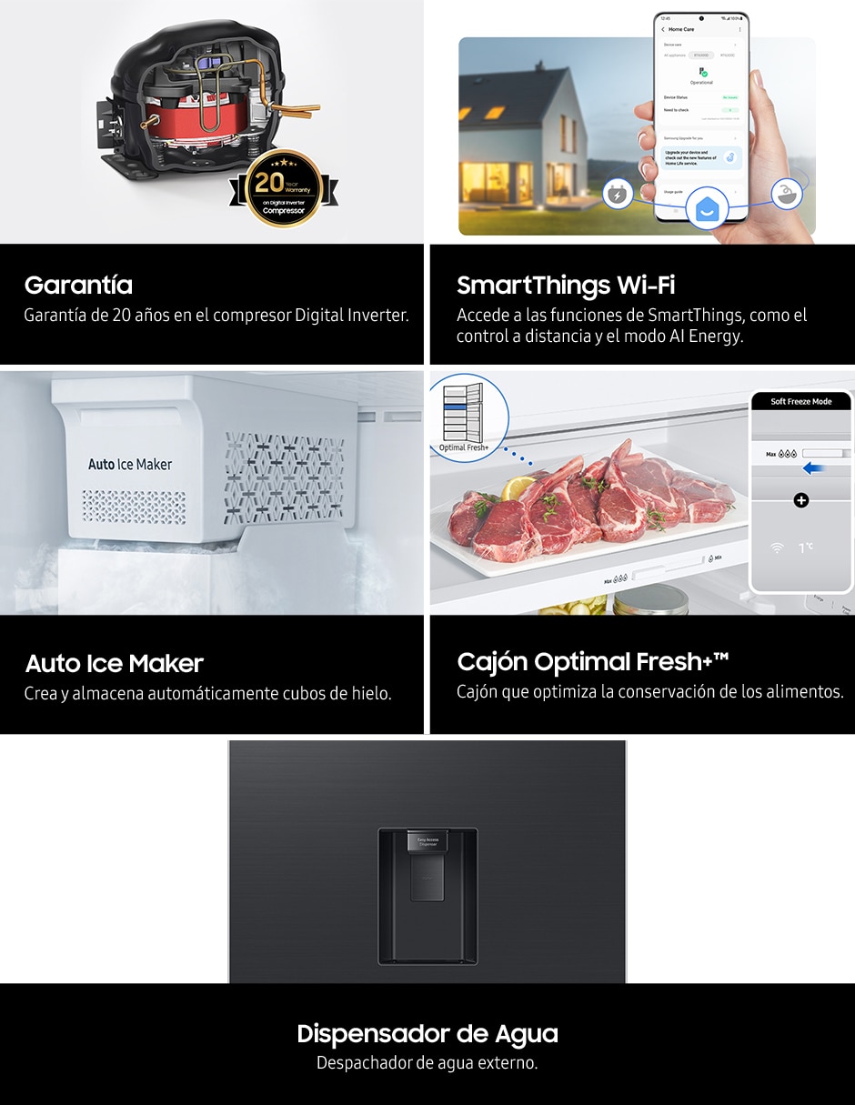 Refrigerador top mount 19 pies cúbicos inverter y fabrica de hielos RT53DG6798B1EM 9