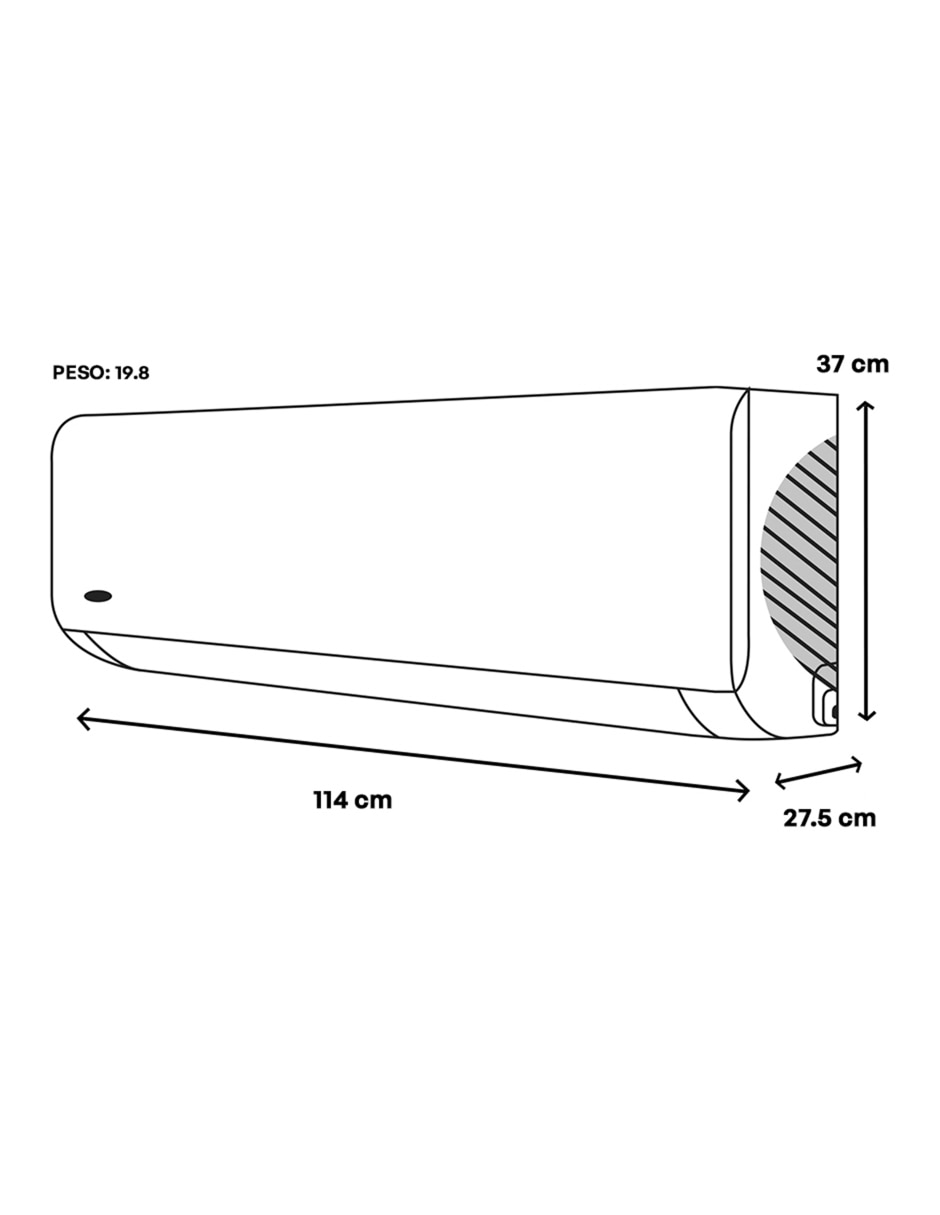 Aire acondicionado mini split inverter Frío y calor 36000 BTU 53AEQ363A 220 V 7