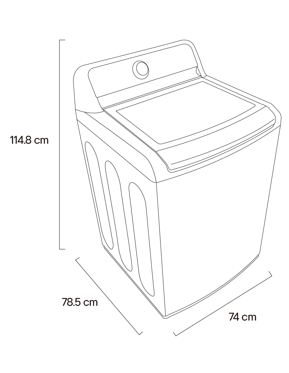Lavadora 25 kg automática carga superior wt25mt6hk.abmelat 11
