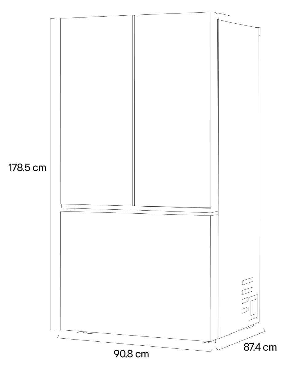Refrigerador french door 32 pies cúbicos inverter no frost GM90BIP.APYFMXM 2