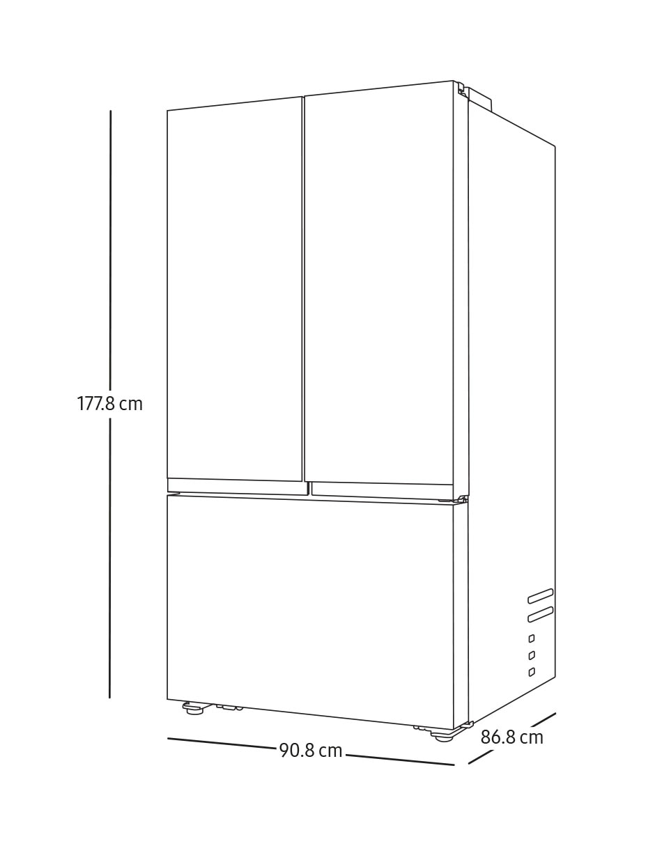 Refrigerador French door 32 pies cúbicos inverter y fábrica de hielo RF32CB532012EM 9