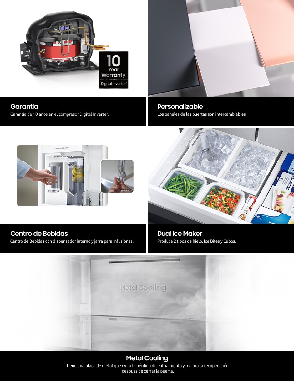 Refrigerador French door 32 pies cúbicos inverter y fábrica de hielo RF32CB532012EM 8