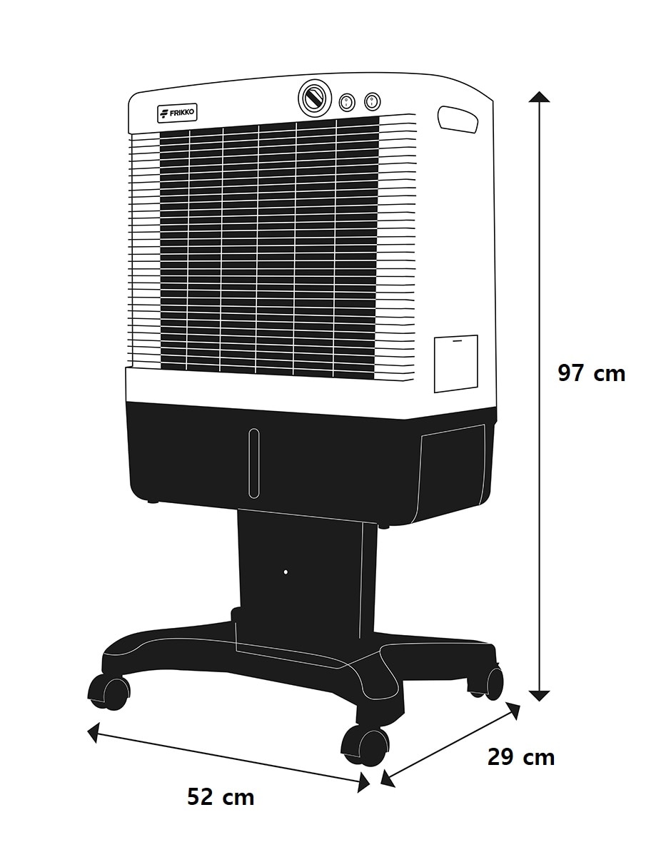 Enfriador evaporativo frío 20 L F1500PCM 120 V 2
