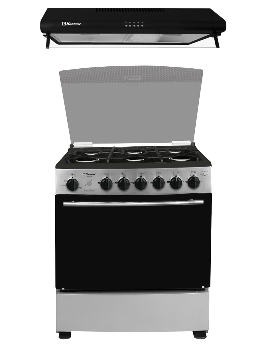 Combo estufa de piso a gas natural/lp estufa 76 cm campana 76 cm de 6 quemadores Combo estufa de piso a gas natural/lp estufa 76 cm campana 76 cm de 6 quemadores